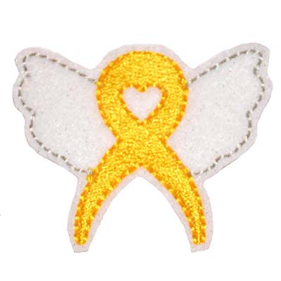 Awareness Ribbon with Wings Embroidery File