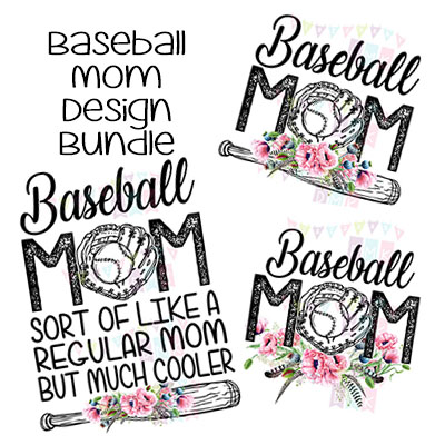 Baseball Mom Poppies BUNDLE