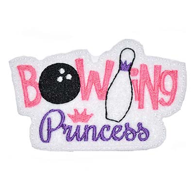Bowling Princess Oversized Feltie Embroidery File