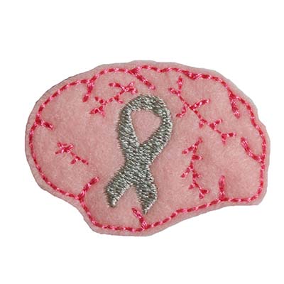 Brain Cancer Awareness Embroidery File