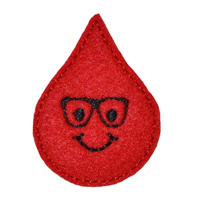 Brent the Blood Drop Embroidery File
