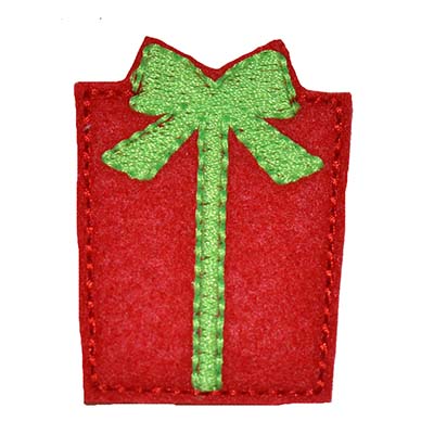 Christmas Present with Bow Embroidery File