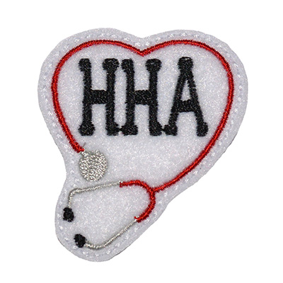HHA Stethoscope Heart Embroidery File