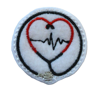 Heart Stethoscope Circle Embroidery File