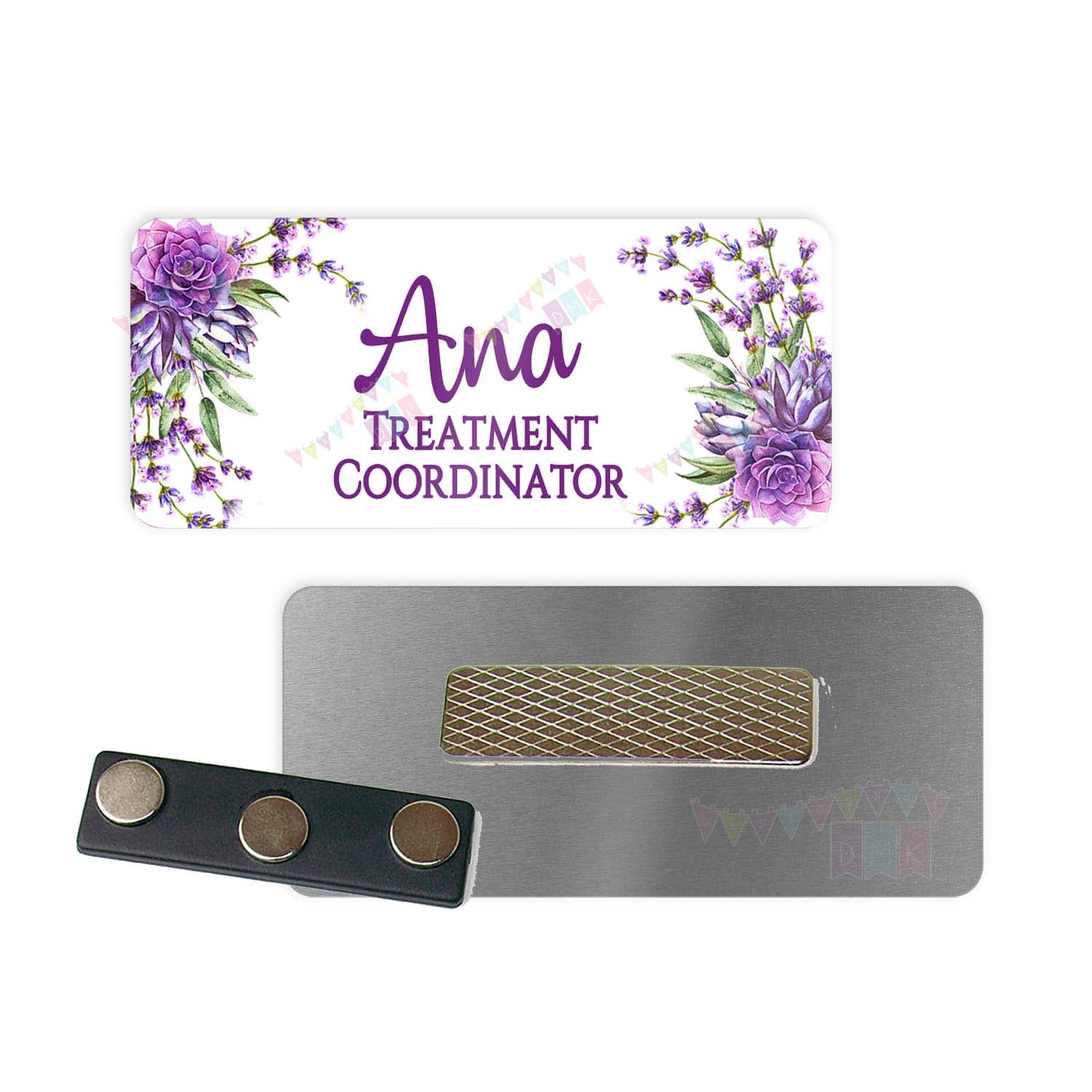 Floral Custom Name Tags