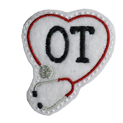 OT Stethoscope Heart Embroidery File