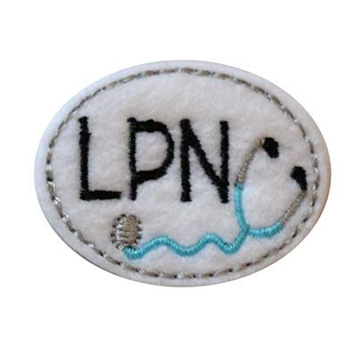 LPN Oval Stethoscope Embroidery File