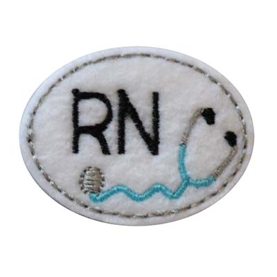 RN Oval Stethoscope Embroidery File