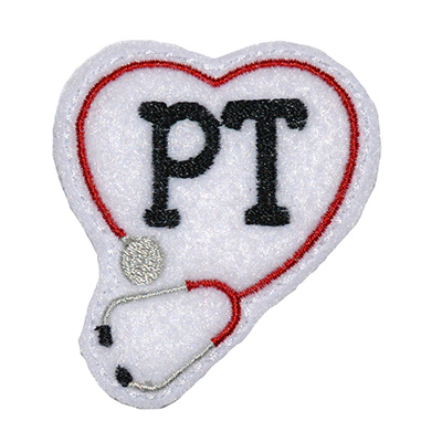 PT Stethoscope Heart Embroidery File