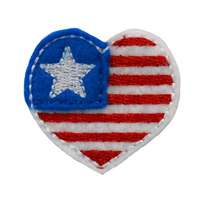 Patriotic Heart Embroidery File
