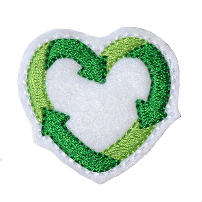 Recycle Heart Embroidery File