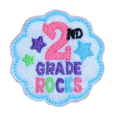 School Rocks 2nd Grade Embroidery File