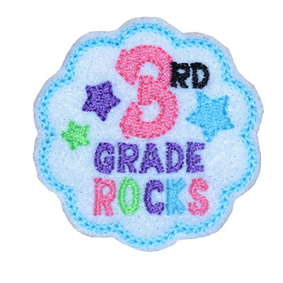 School Rocks 3rd Grade Embroidery File
