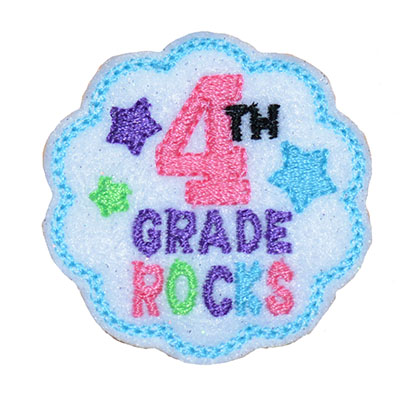 School Rocks 4th Grade Embroidery File